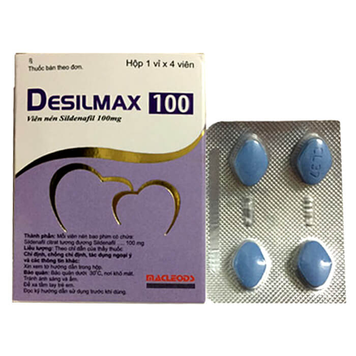 Thuốc Làm Cương Dương Desilmax 100Mg 4 Viên Ấn Độ