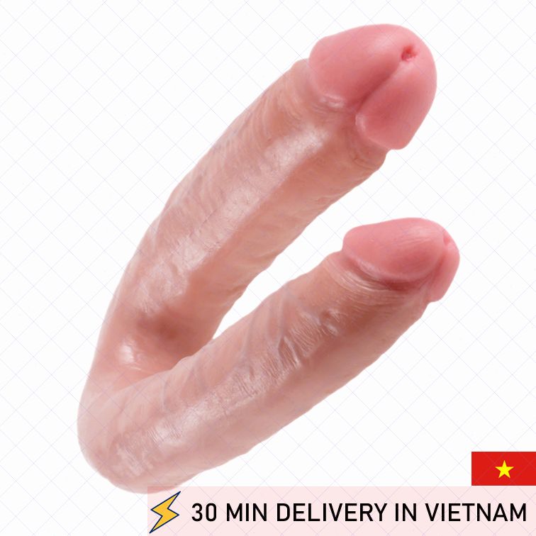 Double Dildo U Shape Realistic Dual Pleasure 
