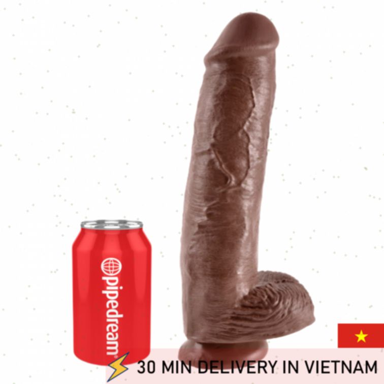 Realistic Dildo With Balls Thick Shaft Intense Fun 