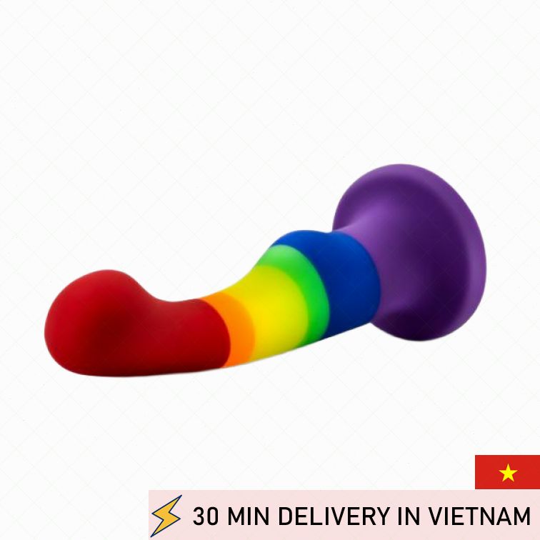 Rainbow Dildo Pride Silicone Freedom Pleasure 