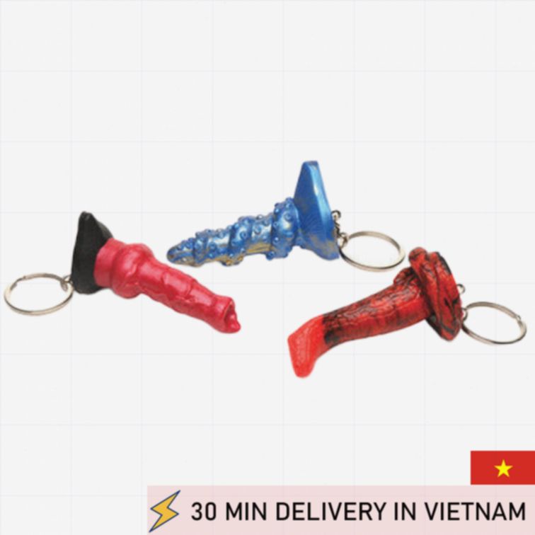 Fantasy Mini Dildo Keychain Set Fun Collectible 