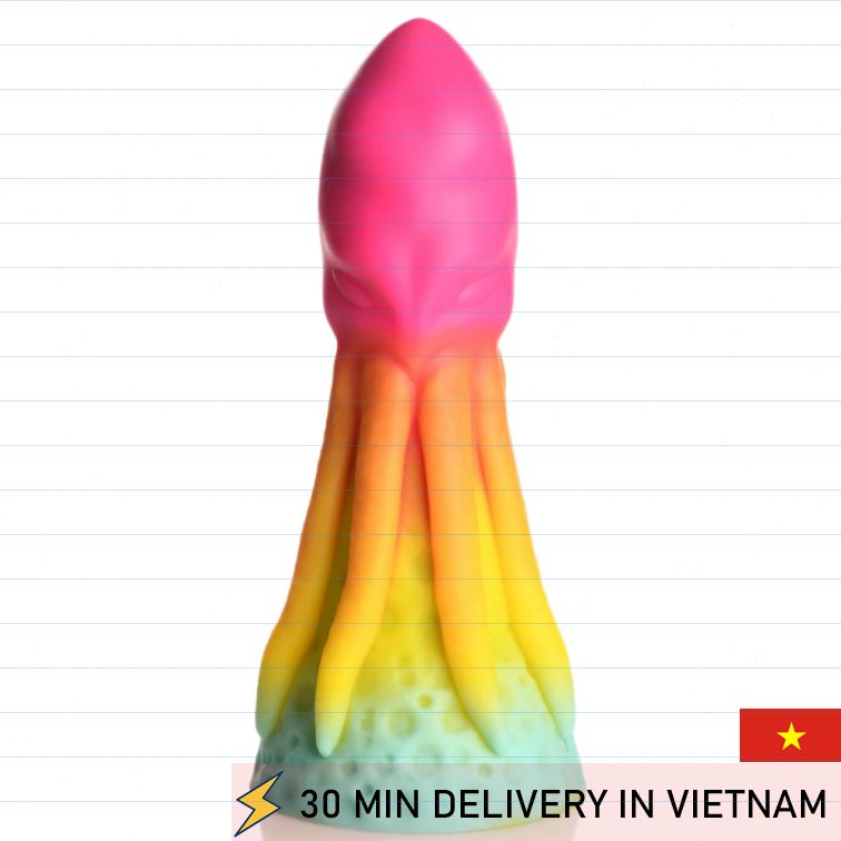 Fantasy Kraken Dildo Rainbow Unique Texture 