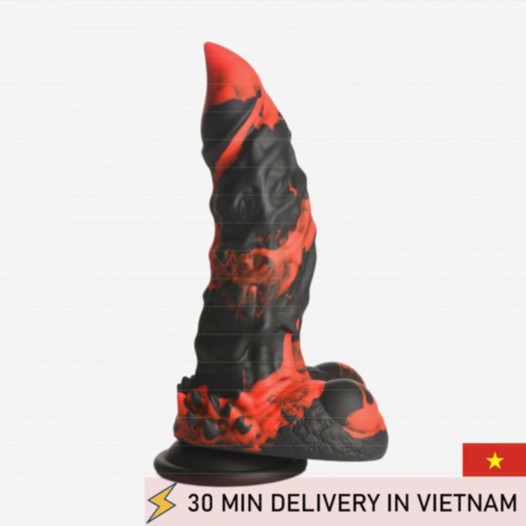Fire Demon Fantasy Dildo Textured Extreme Pleasure 