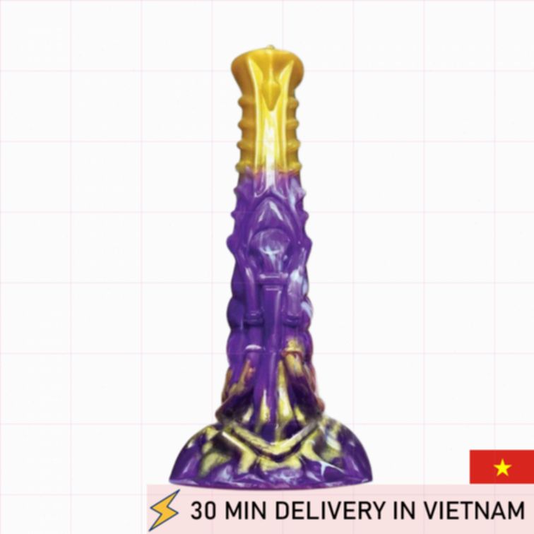 Tribal Obelisk Dildo Large Textured Fantasy Toy 