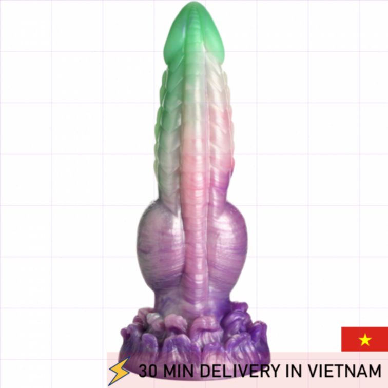 Fantasy Dildo Blue Phoenix Soft Silicone Exotic 