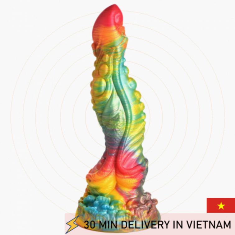 Fantasy Dildo Rainbow Merman Large Exotic Shape 
