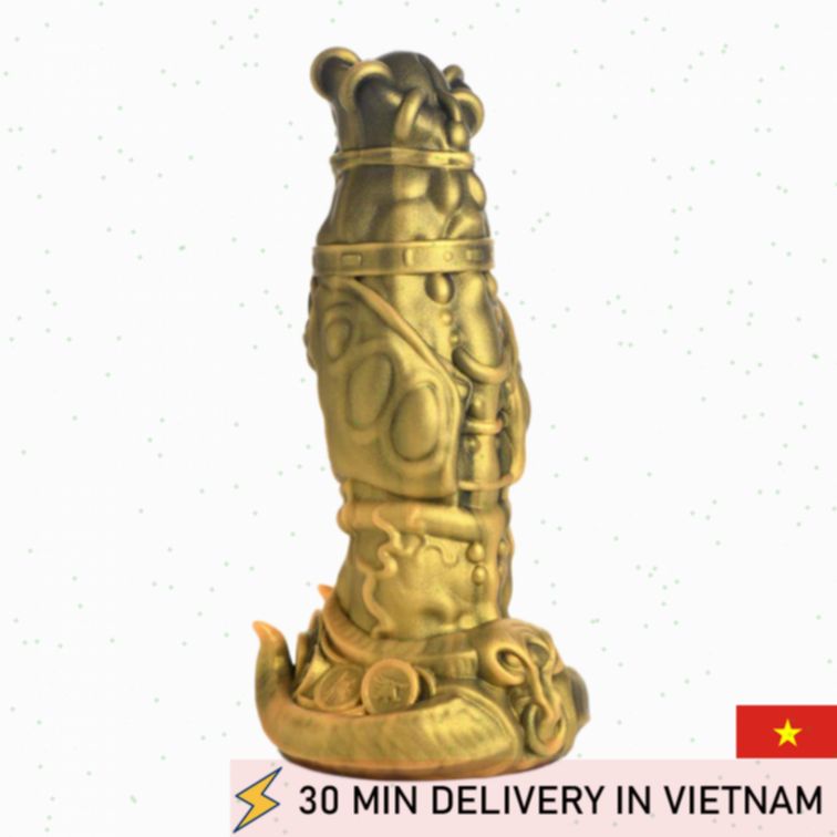 Creature Cocks King Minotaur Fantasy Dildo Gold 