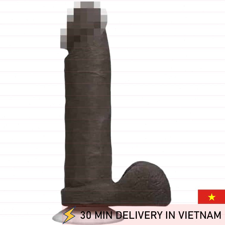 Realistic Suction Cup Dildo 20cm Ultra Soft Chocolate 