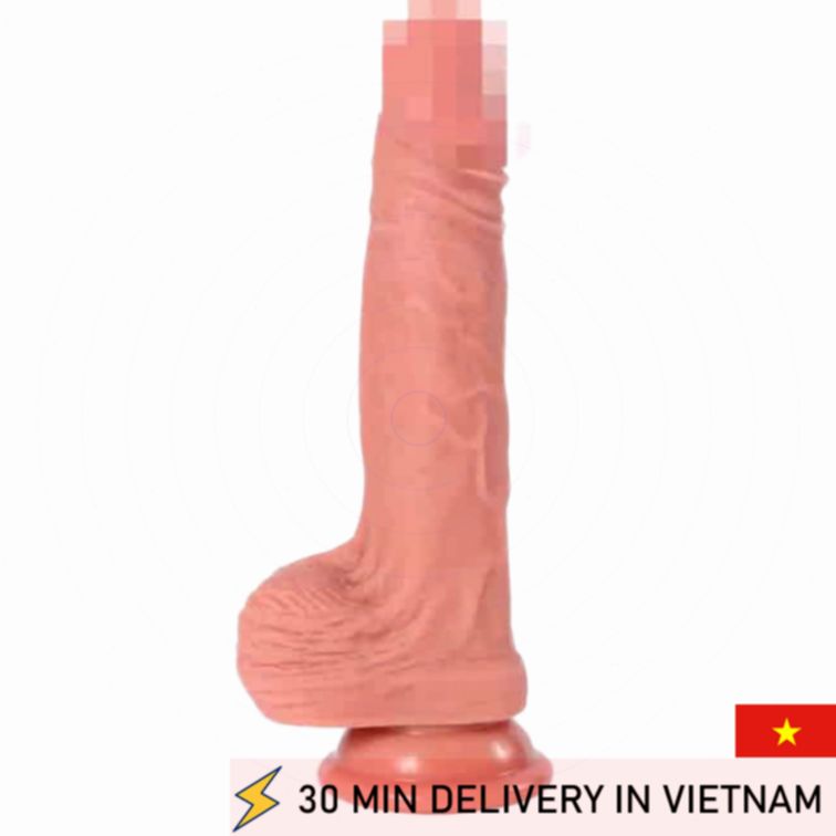Realistic Dual Layer Dildo Suction Cup Strong Base 