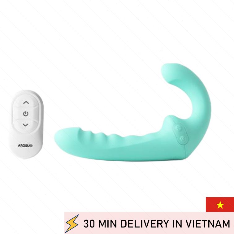 Strapless Wearable Vibrating Dildo Wireless Dual Pleasure 