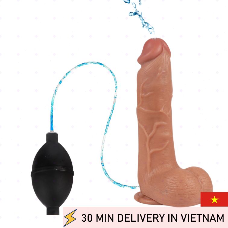 8in Squirting Vein Dildo Realistic Silicone 