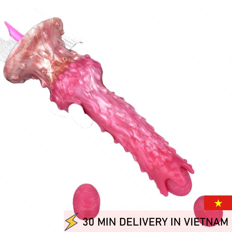 Alien Silicone Dildo Pink Unique Fantasy Pleasure Toy 