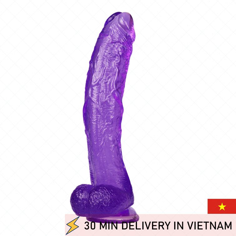 Curved Jelly Dildo 12 Inch Flexible Strong Pleasure 