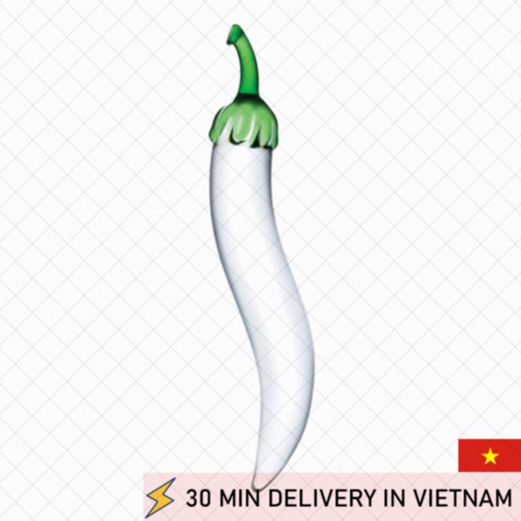 Glass Chili Pepper Dildo Artistic Erotic Toy 