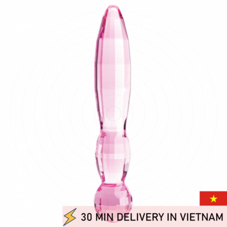 Glass Dildo Bulbous Artistic Smooth Firm Sensation 