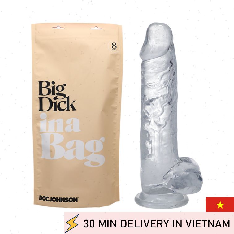 Clear Dildo 8 Inch Realistic Firm TPE Classic Toy 