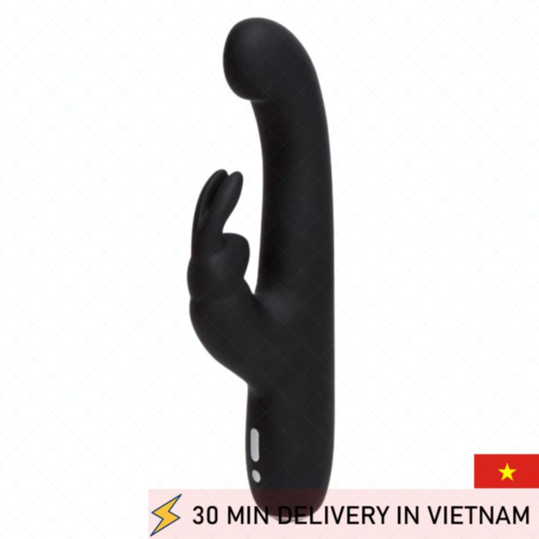 G Spot Rabbit Vibrator Slimline Rechargeable Black 