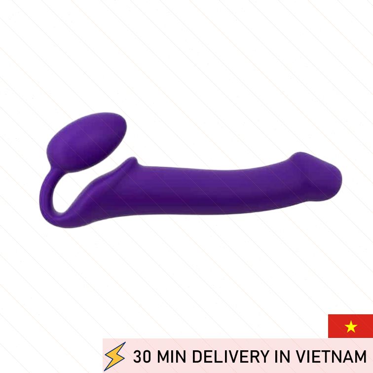 Strap On Set Semi Realistic Flexible Purple 