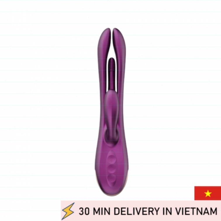Rabbit Vibrator Purple Dual Action Strong 
