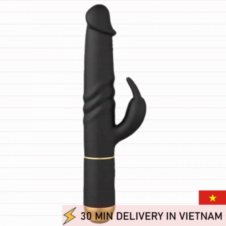 Rabbit vibrator rotating beads dual stimulation luxury toy 