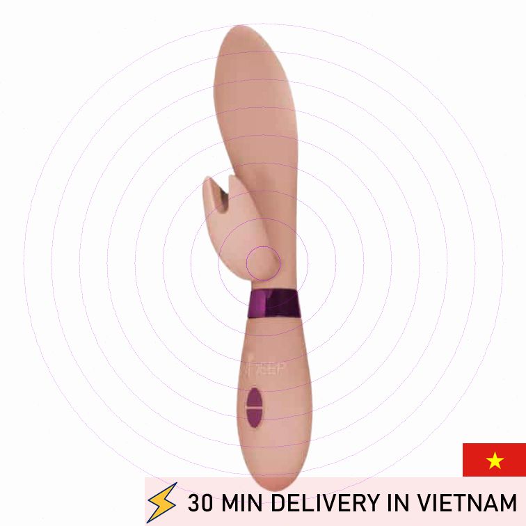 Rabbit Vibrator Dual Stimulation Soft Touch Beige 