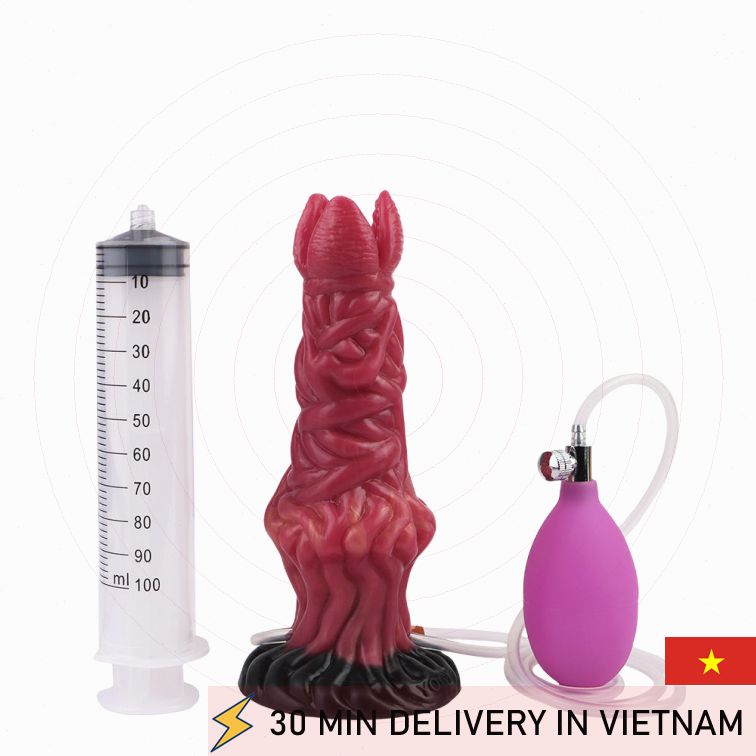 Alien Dildo Red 8 Inch Fantasy Squirt 