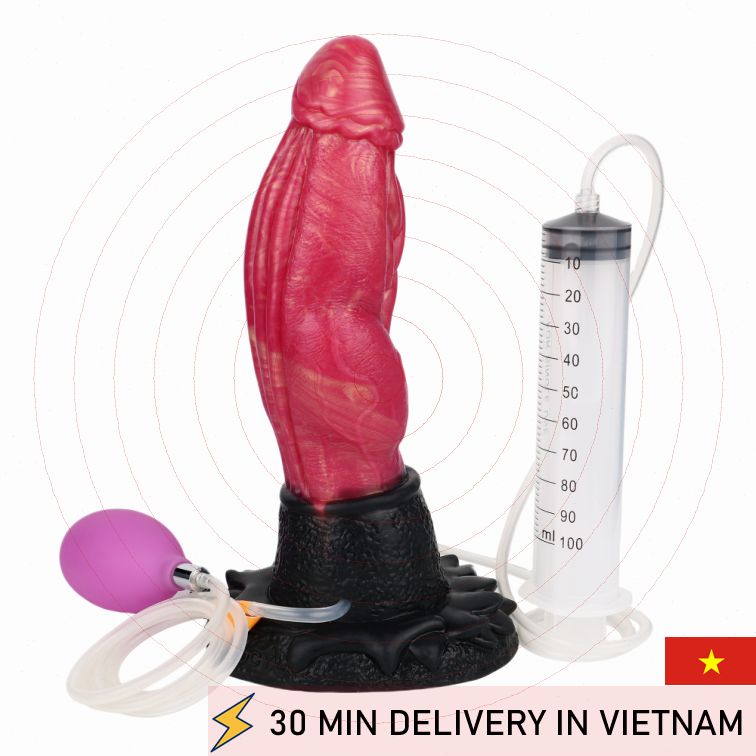 Fantasy Dragon Dildo 9 Inch Red Wild Climax Toy 