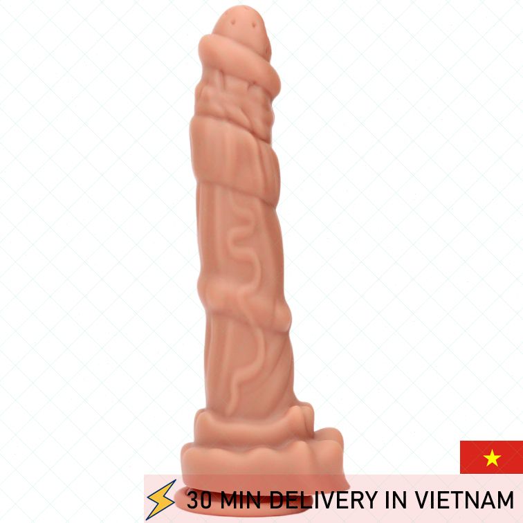 Textured Silicone Dildo 9 Inch Intense Pleasure 