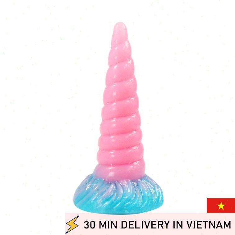 Unicorn Dildo Glow Pink Fantasy Light Up Pleasure Toy 