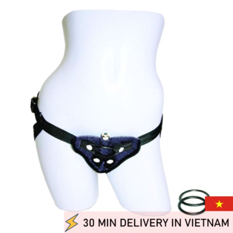 Velvet Strap On Vibrating Luxury Black Set 