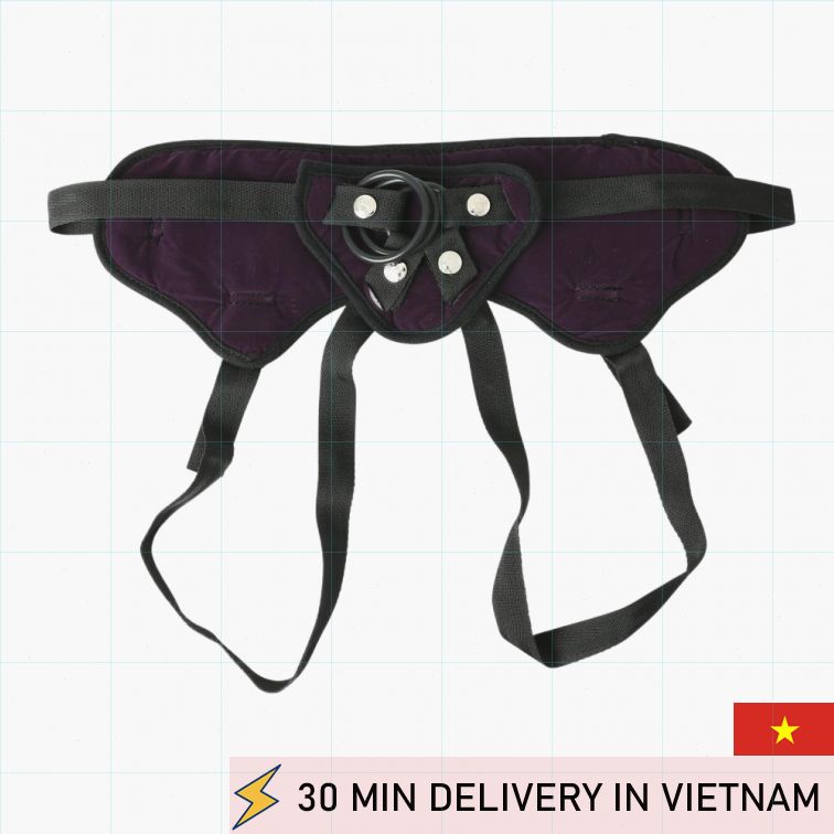 Purple Strap On Harness Comfortable Fit 