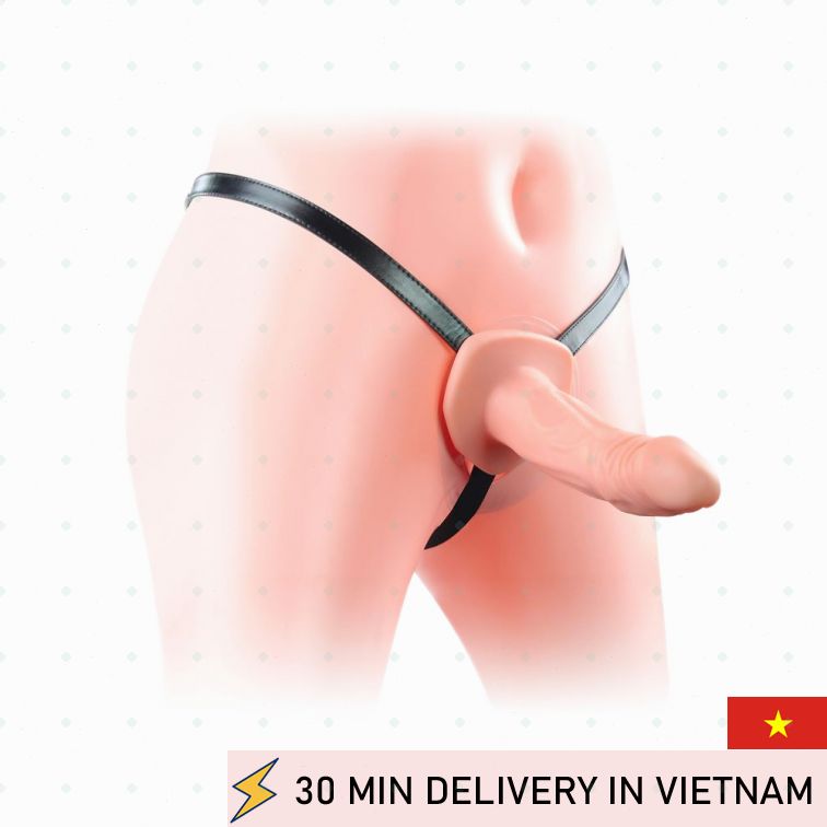 Hollow Strap On Dildo Wearable Unisex Pleasure Toy 