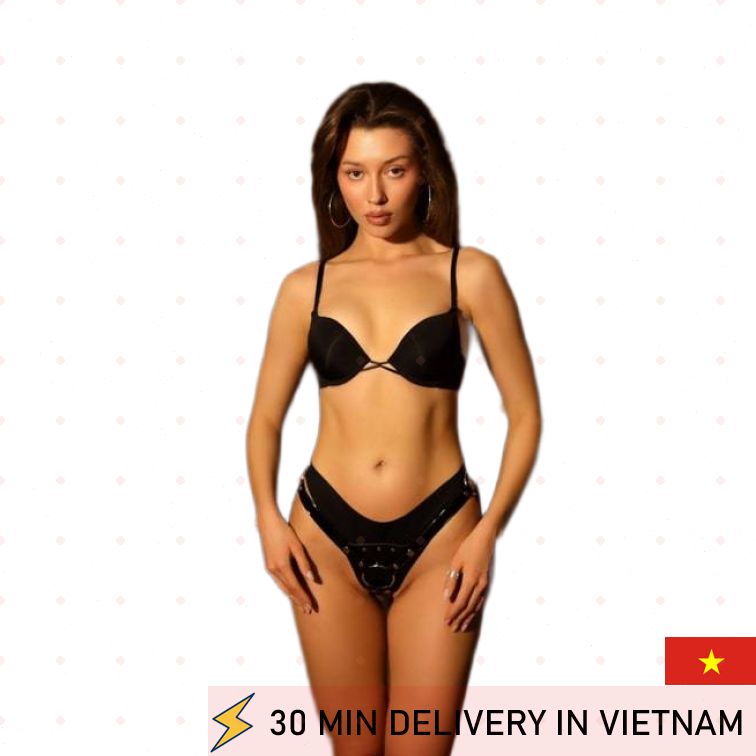 BDSM Strap On Panties Black Adjustable Harness Set 
