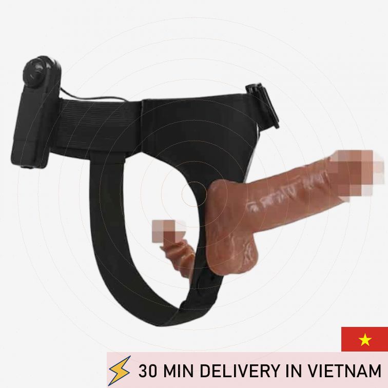 Ultra Strap On Vibrating Set Real Feel Nude 
