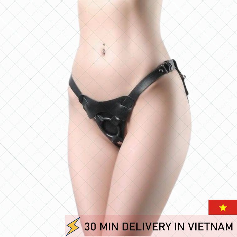 Strap On Harness Black BDSM Adjustable Fit 