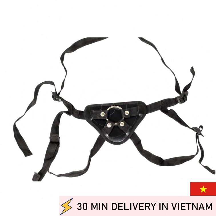 Strap On Pants Black Nylon Comfortable Fit 