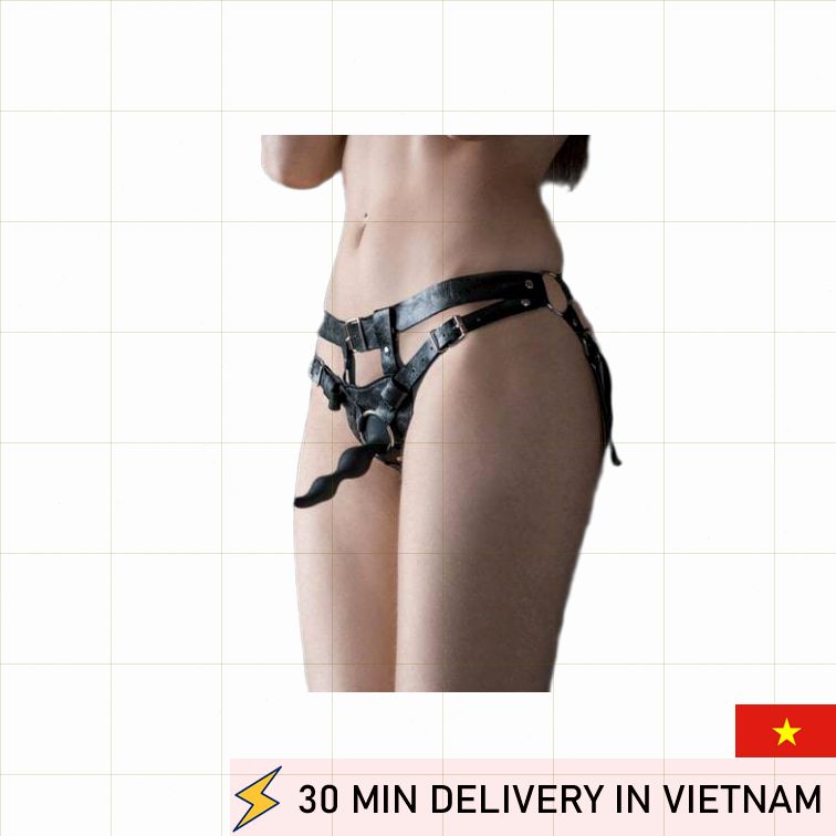 Strapon panties anal plug lola no mercy black set 