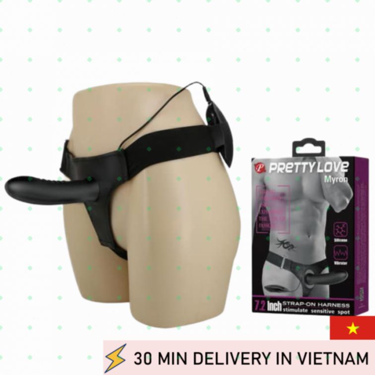 Vibrating Strap On Hollow 18cm Couple Pleasure 