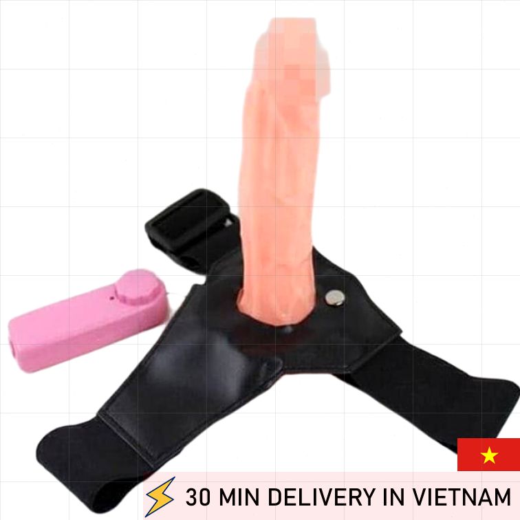 Vibrating Strap On Set Realistic Dual Play 