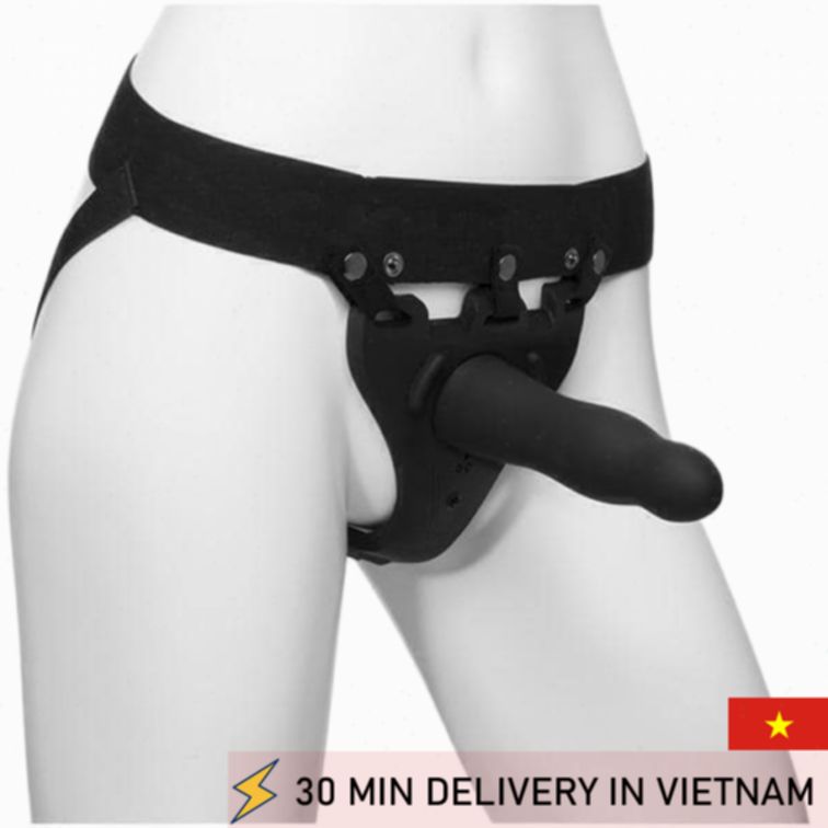 Doc Johnson Hollow Strap On Vibrating Remote Control 