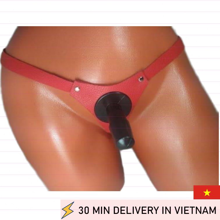 BDSM Leather Panty Spike Red Kinky Play 