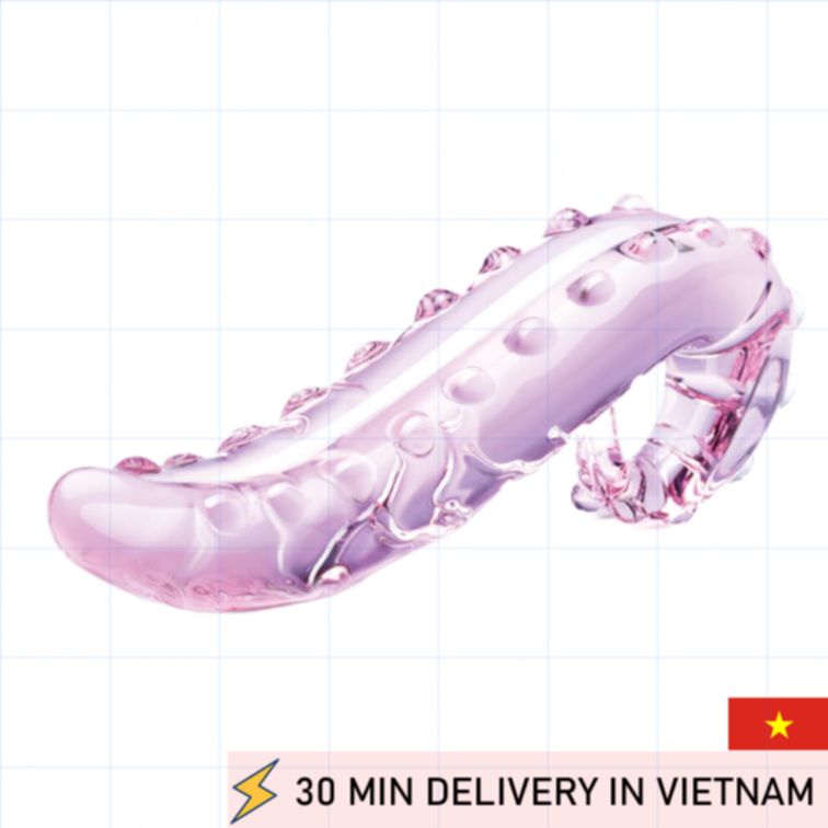 Glass Textured Dildo Ribbed Premium Sensation Toy 