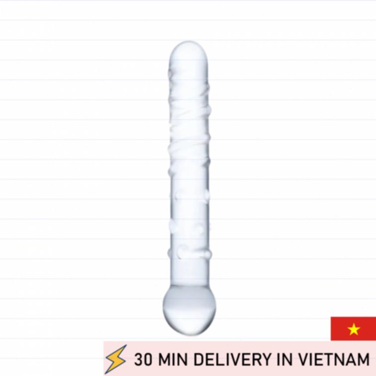 Glass twisted dildo Callisto clear luxury stim 