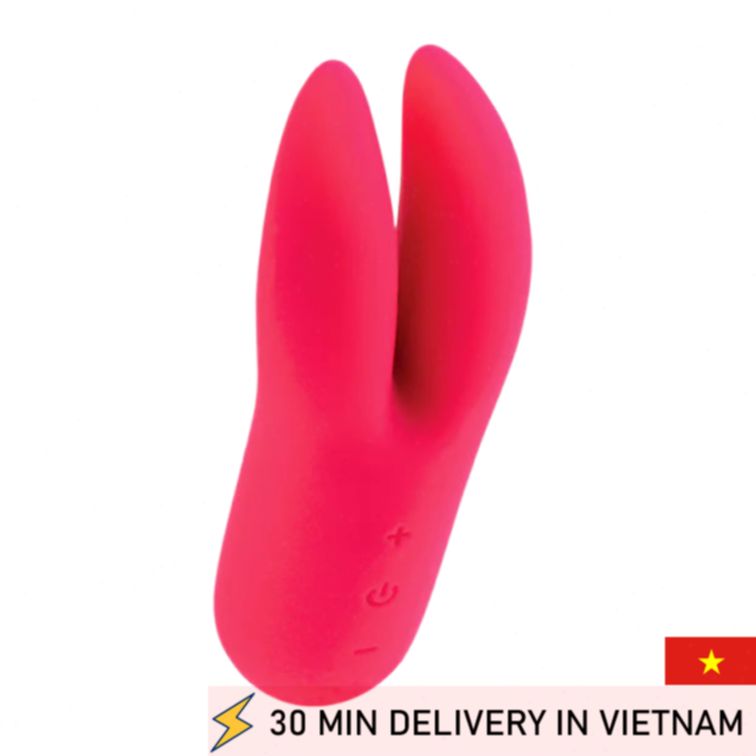 Rechargeable dual vibrator cat ear design playful 