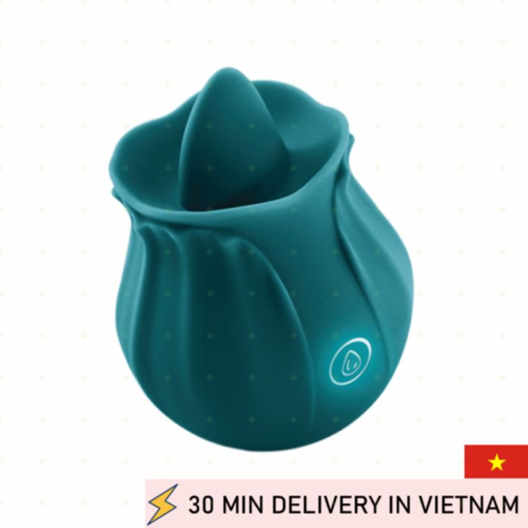 Rose Tongue Vibrator Oral Licking Sensation Toy 