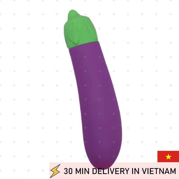 Eggplant Vibrator Cute Emoji Powerful Pleasure Toy 