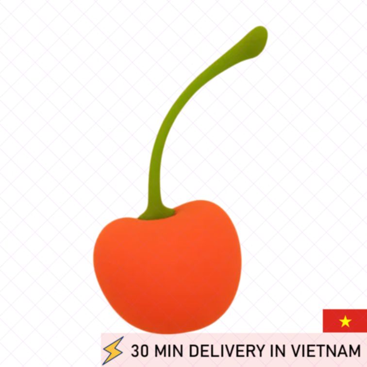 Cherry Emoji Vibrator Cute Compact Powerful 