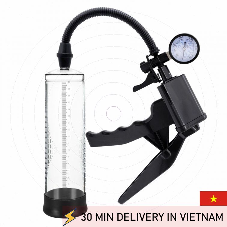 Penis Pump With Gauge Ring Combo Enhancement Kit 