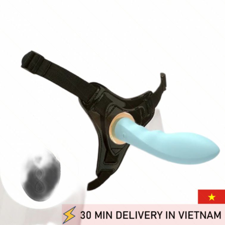 Strap On Vibrating Dildo Blue 5.5 Inch Power 