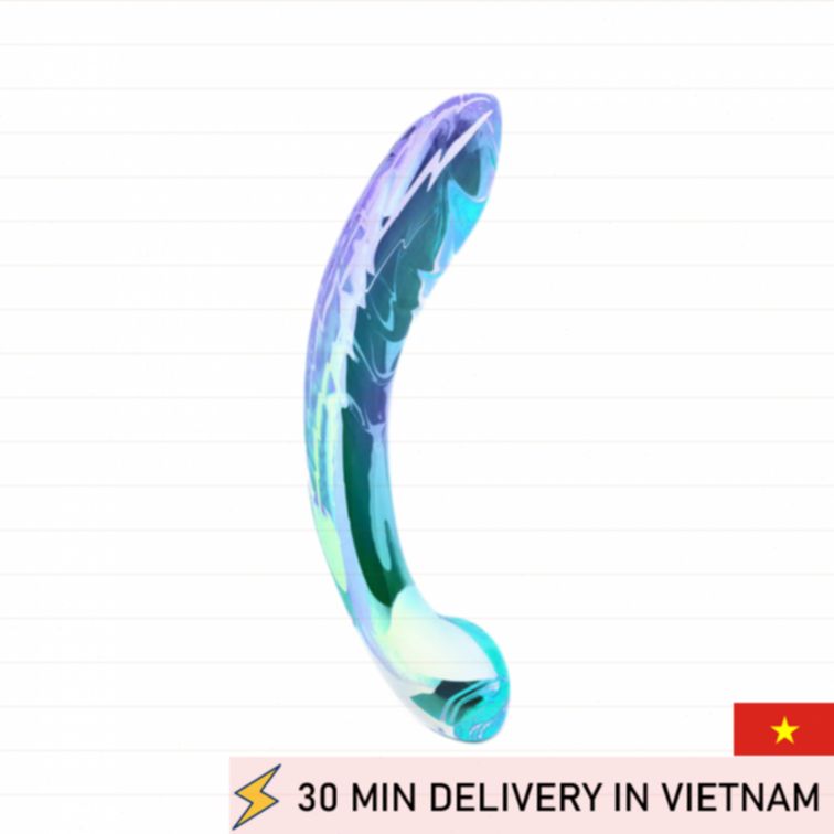 Glass dildo G spot curved elegant design pleasure 